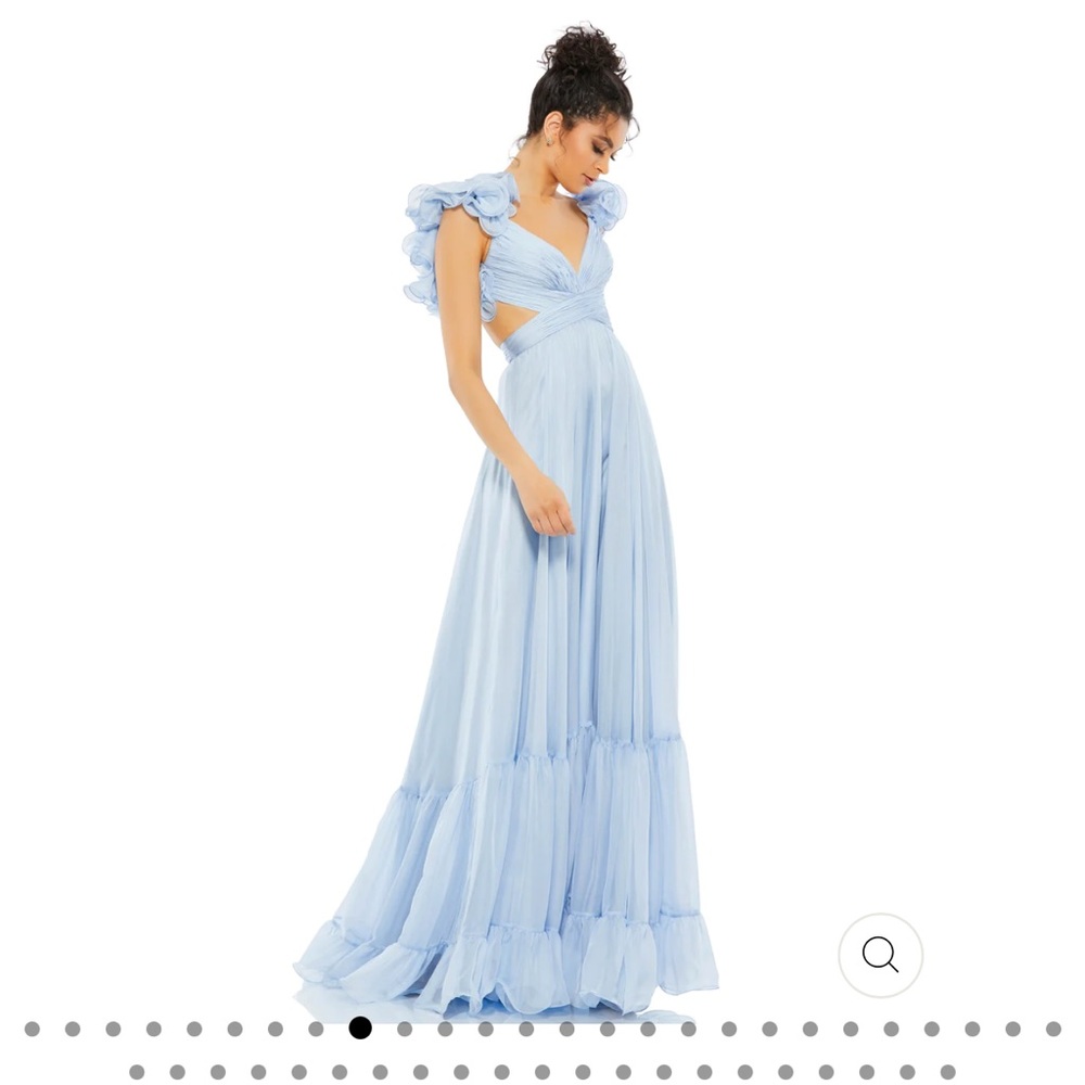 Mac Duggar Blue Chiffon Gown / Size 0